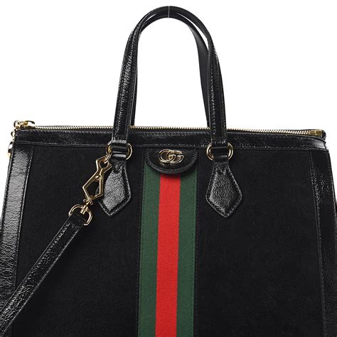 black gucci suede bag|Gucci ophidia medium shoulder bag.